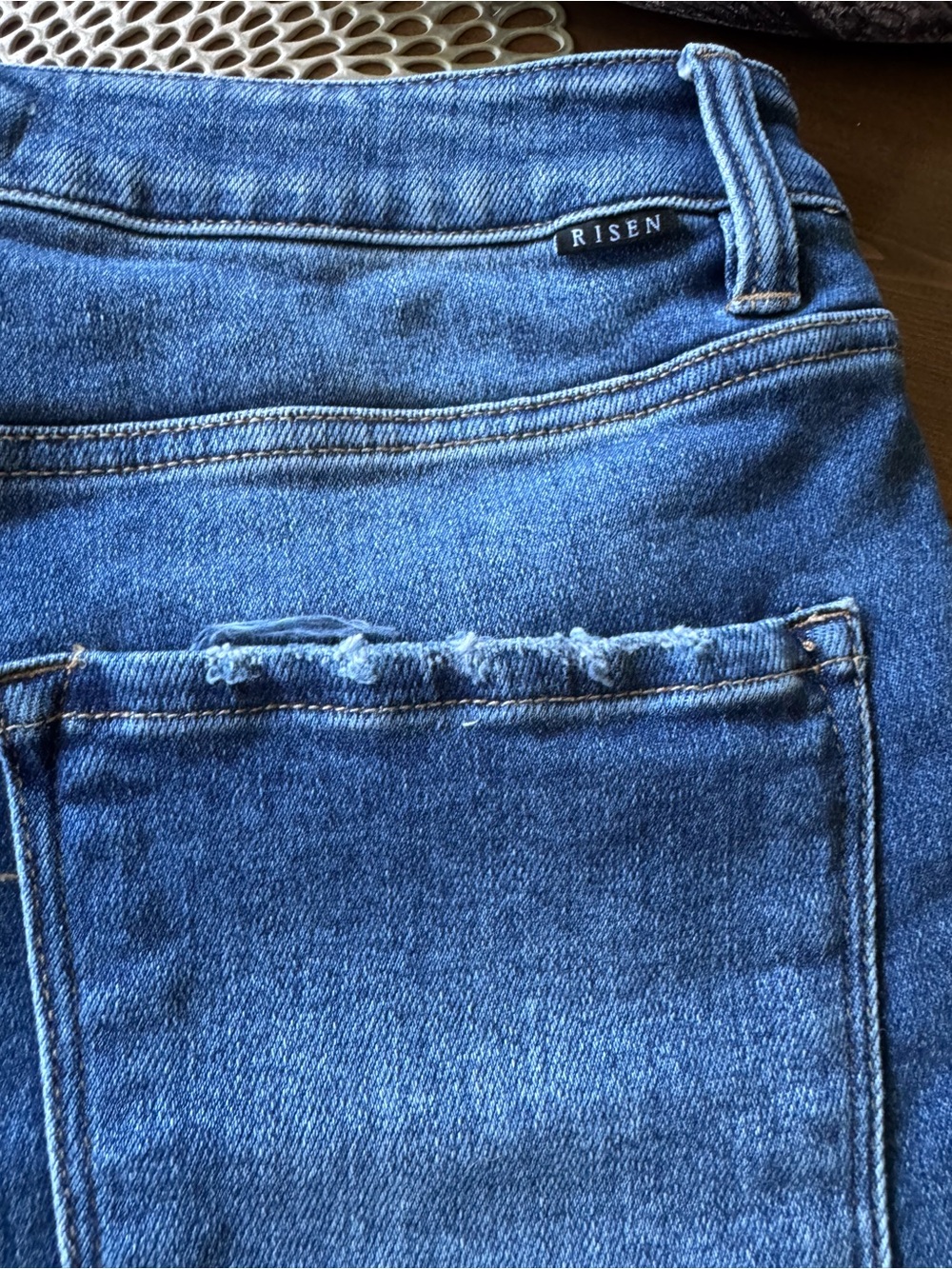Risen Classic Blue Denim Cutoff Shorts - Women's - Picture 7 of 7